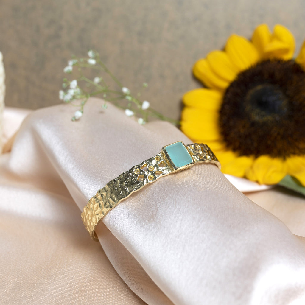 Textured Aqua Cuff