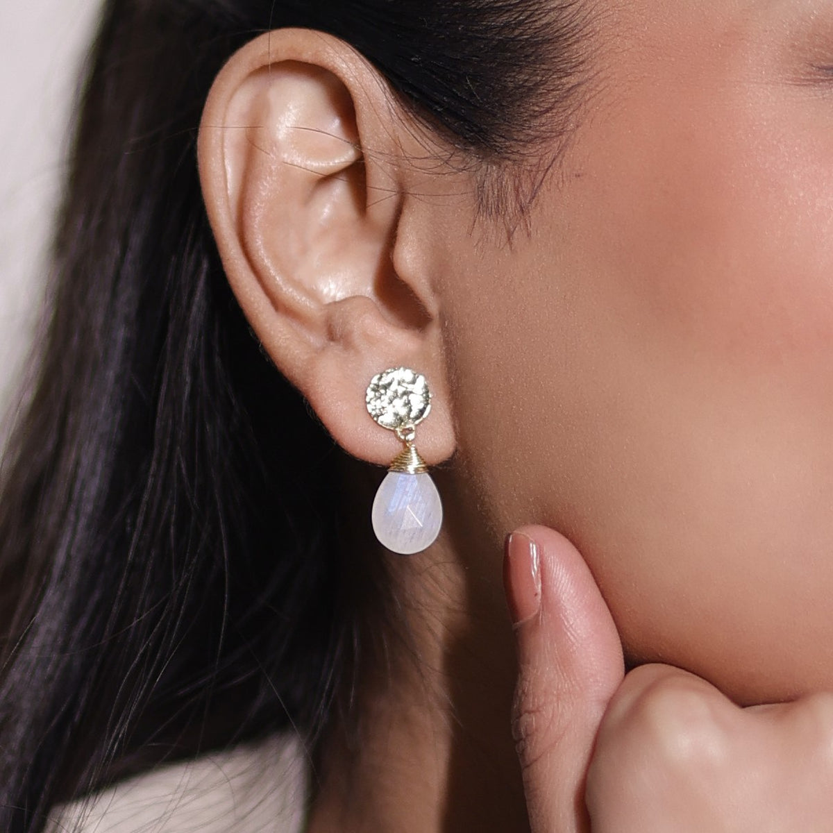 Moonstone Drop Earring