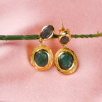 Oval Emerald Earrings