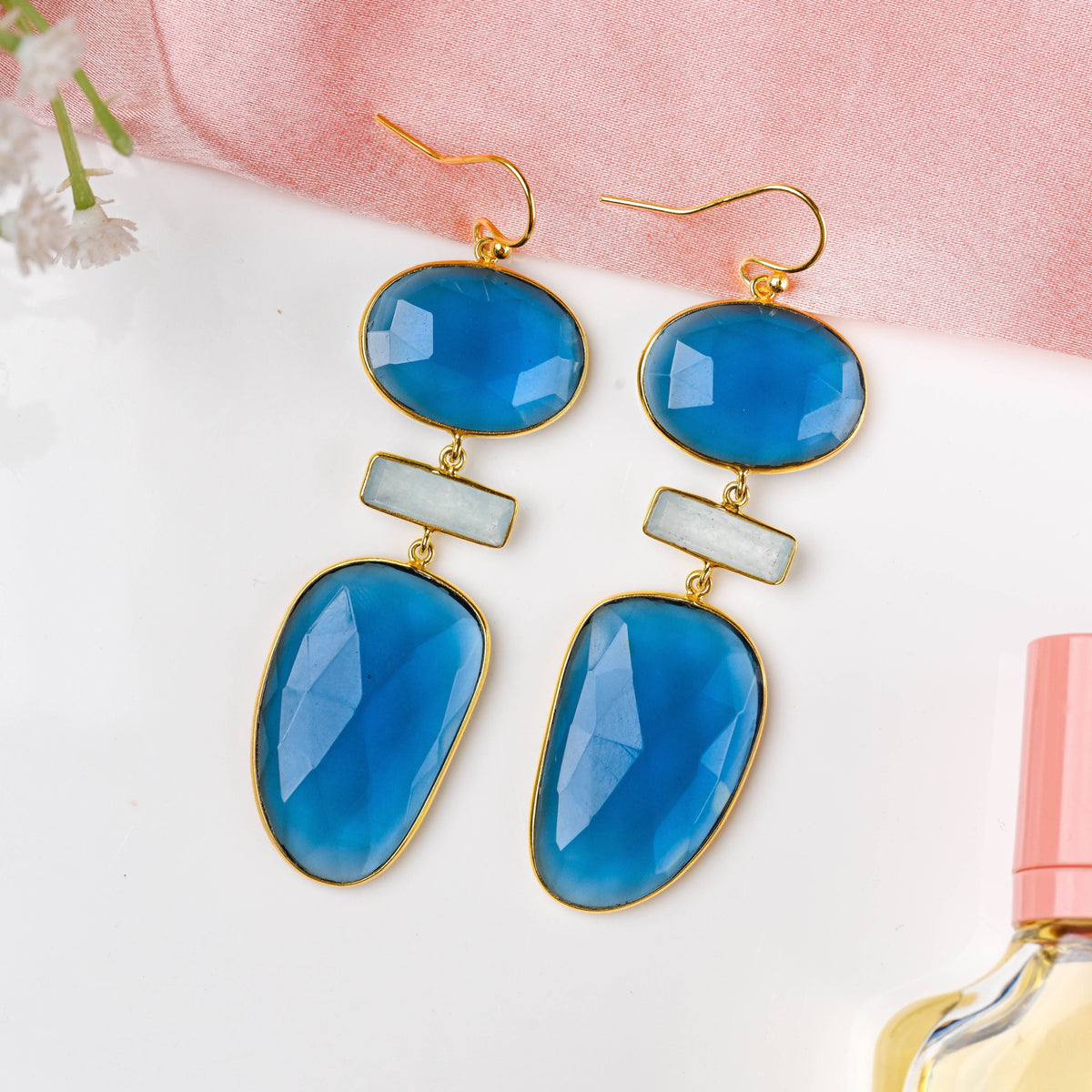 Aura Blue Danglers