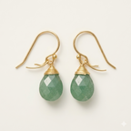 Green Aventurine Teardrop Earrings