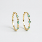 Braided Jade Hoops
