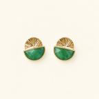 Green Coral Studs