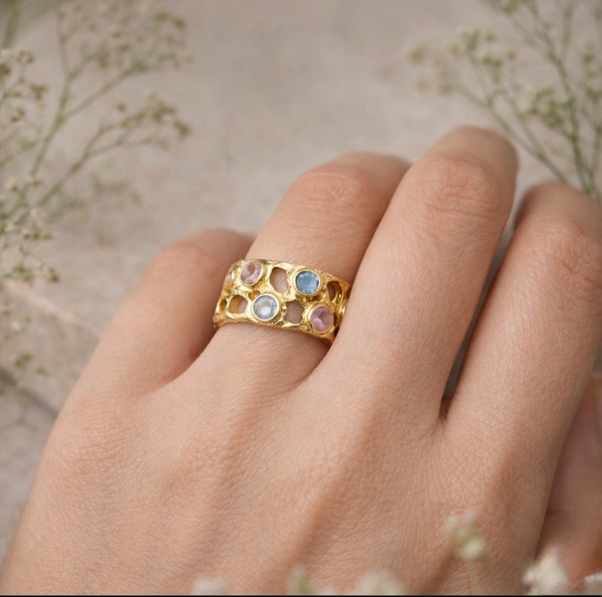 Wildflower Mosaic Ring
