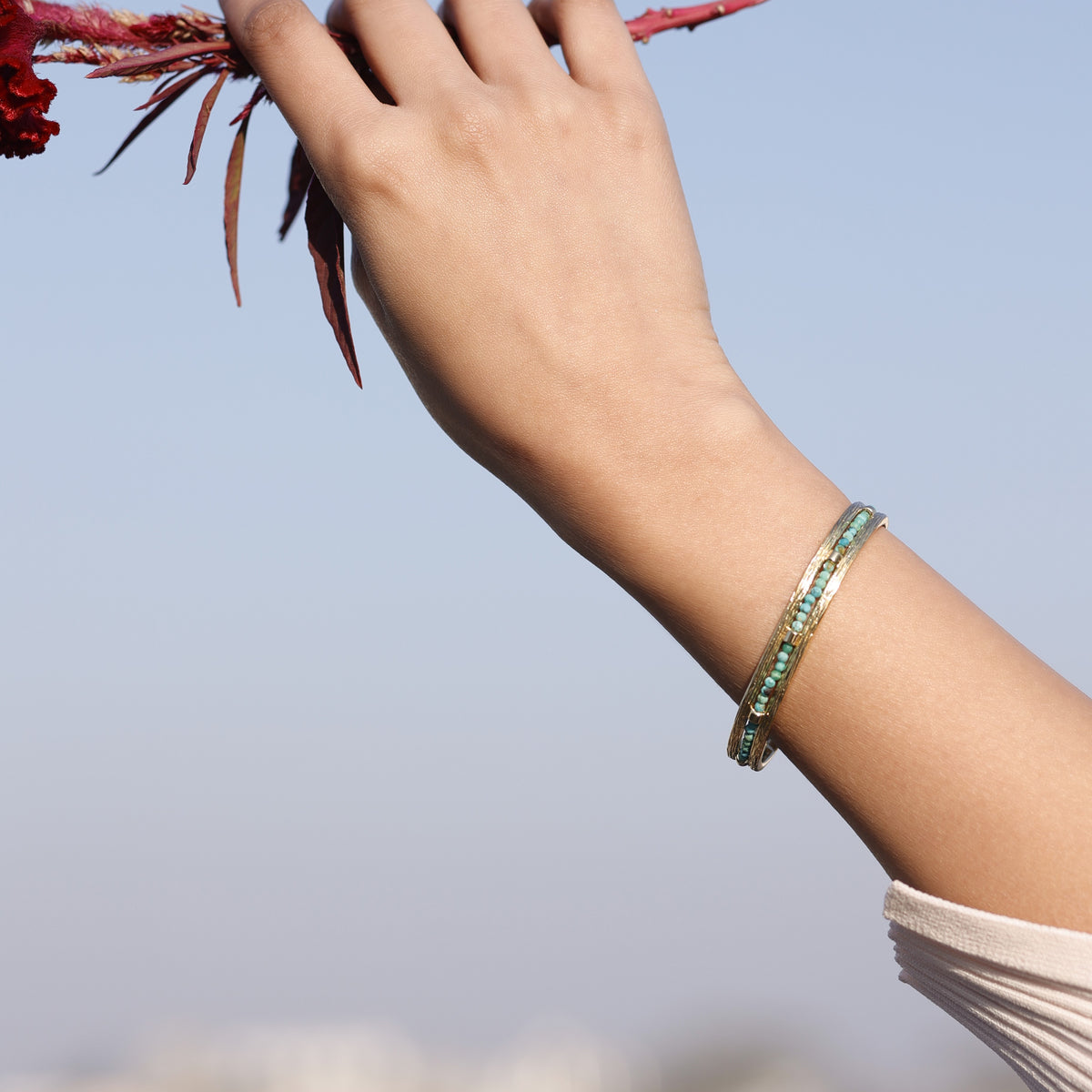 Aqua Inlay Cuff
