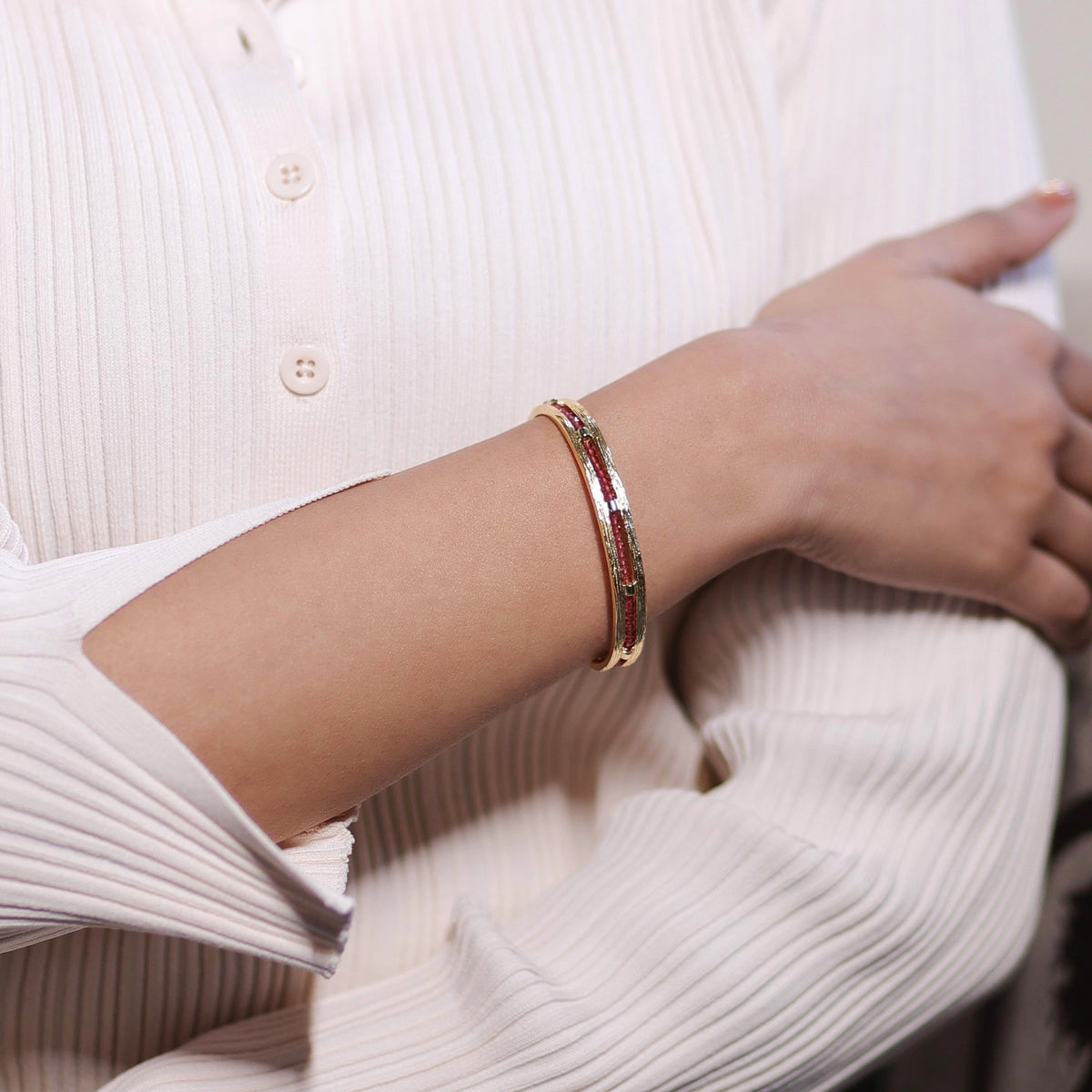 Rosé Inlay Cuff