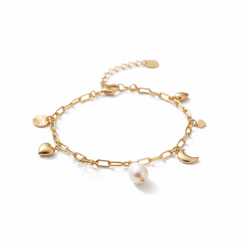 Pearl Charms Bracelet