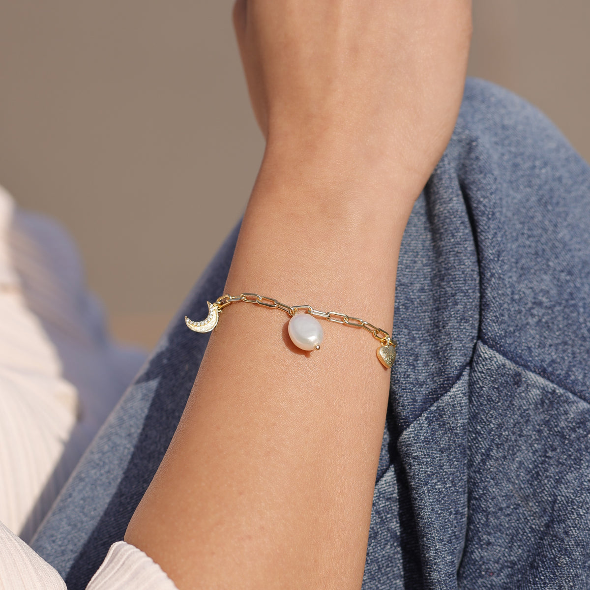 Pearl Charms Bracelet