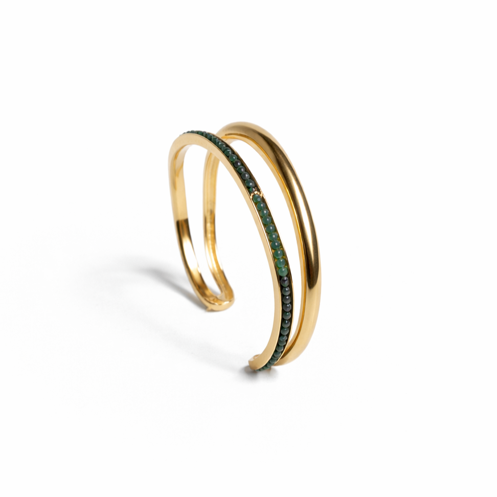 Emerald Stack Cuff