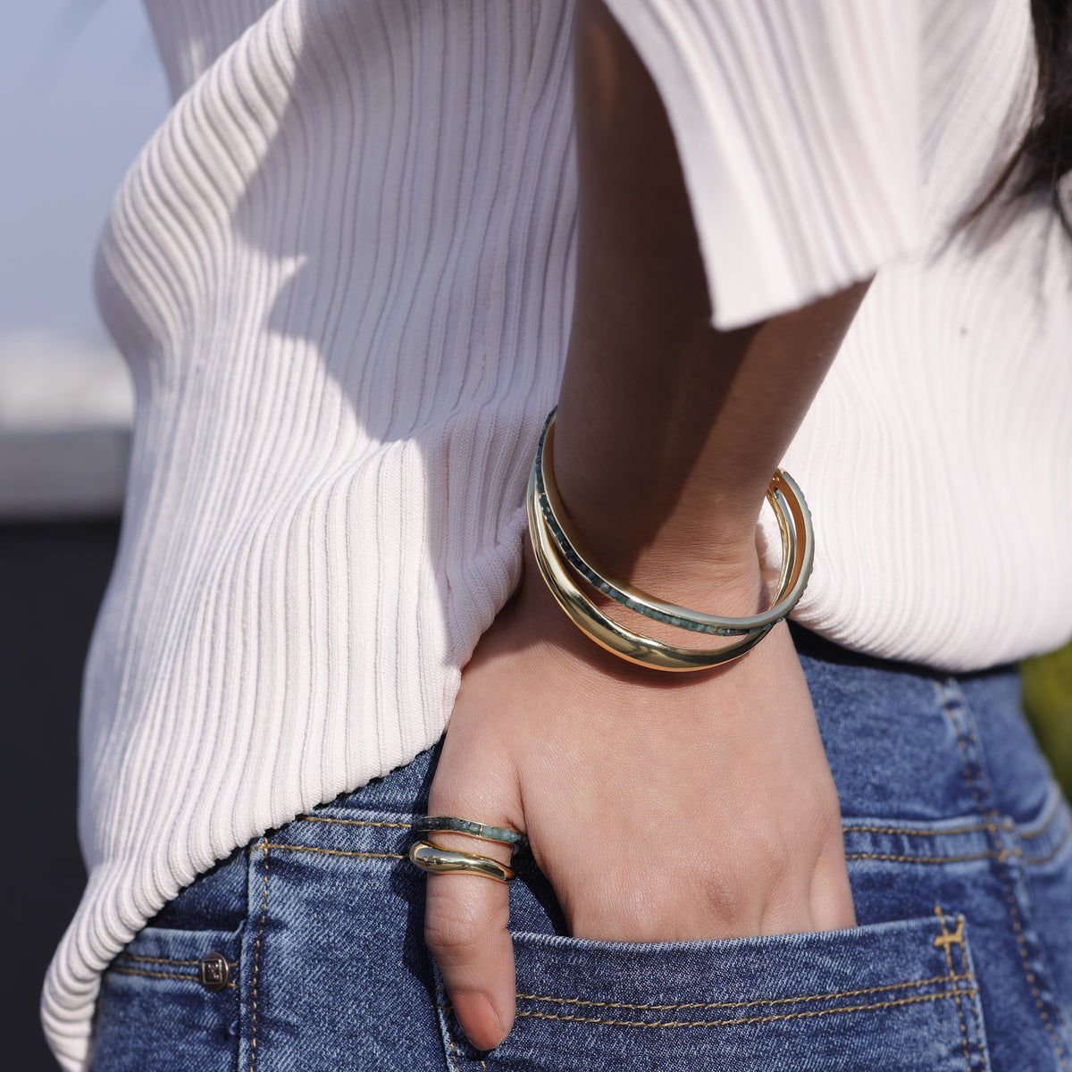 Emerald Stack Cuff