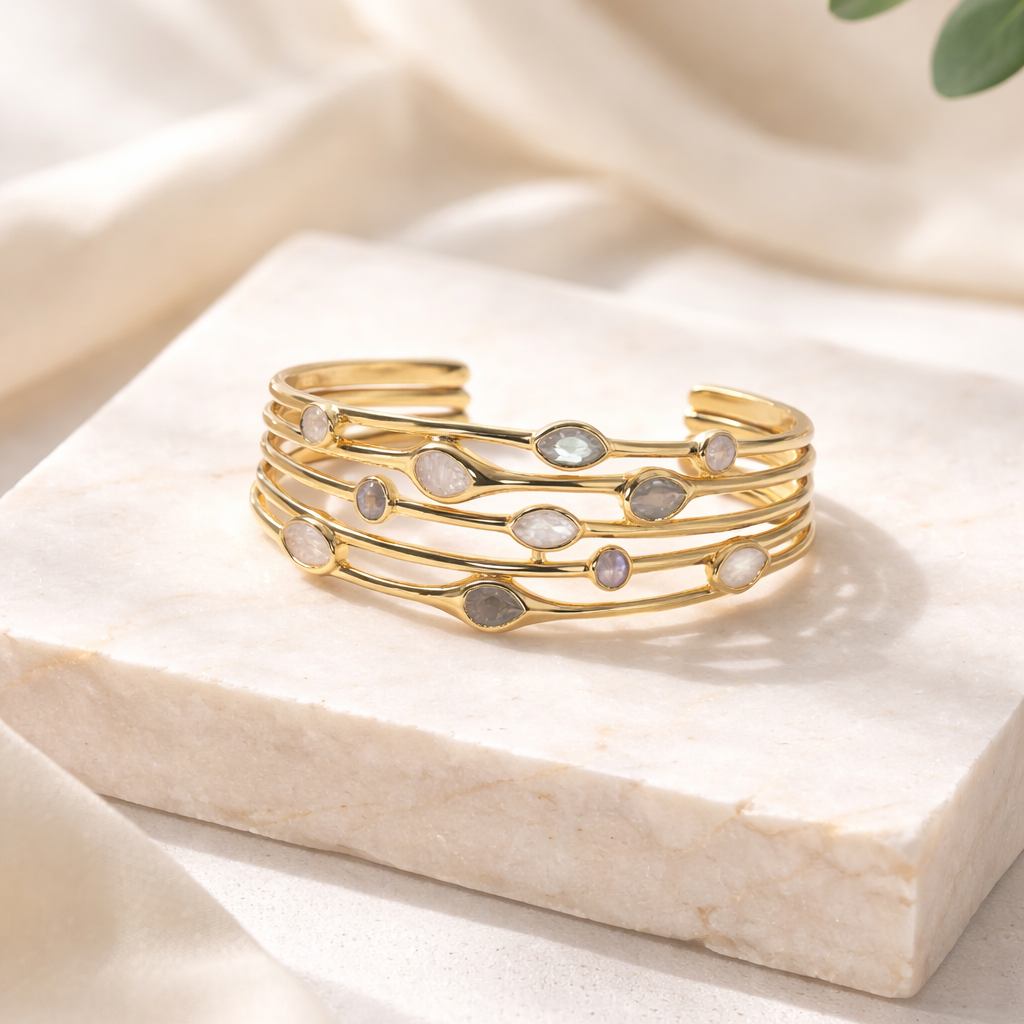 Multi-Stone Cuff