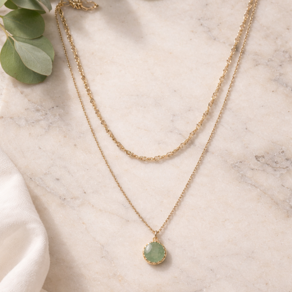 Green Stack Necklace