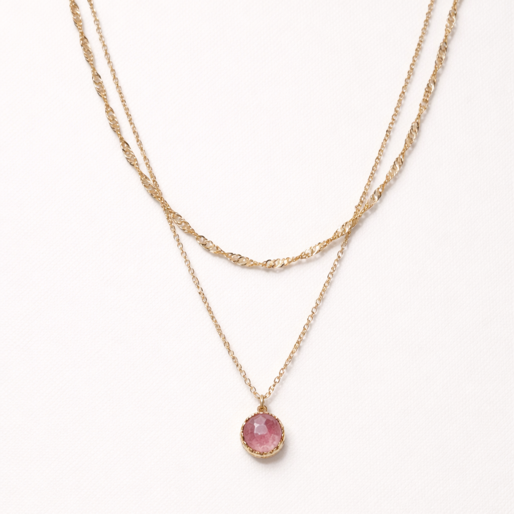 Pink Stack Necklace