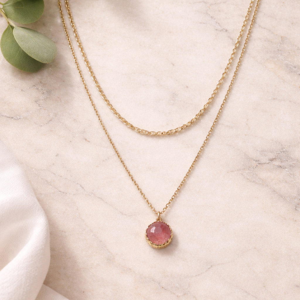 Pink Stack Necklace