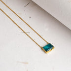 Blue Baguette Necklace