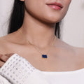 Blue Baguette Necklace