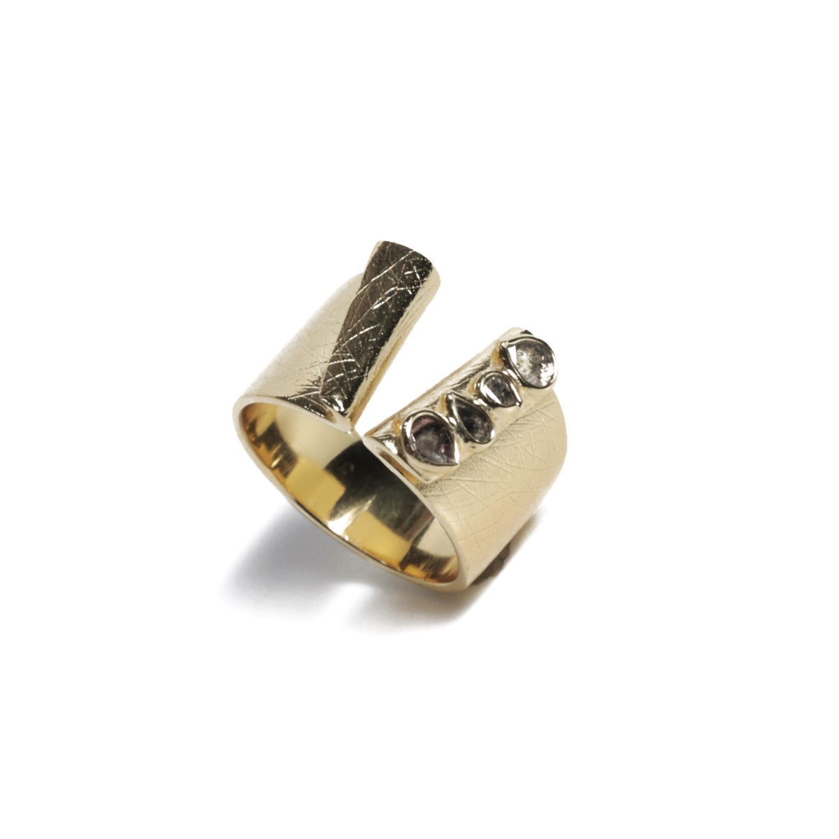 Folded Polki Ring