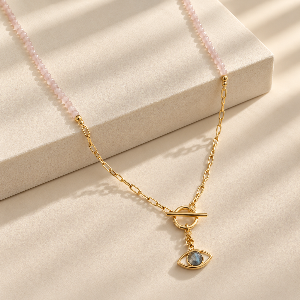 Rose Quartz Evil Eye
