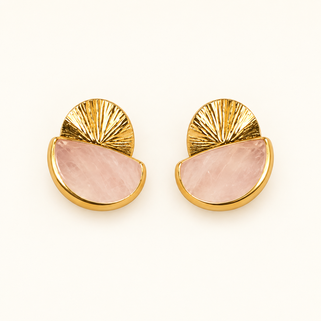 Rose Coral Studs