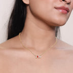 Blush Baguette Necklace