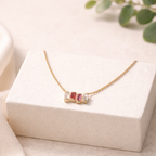 Blush Baguette Necklace