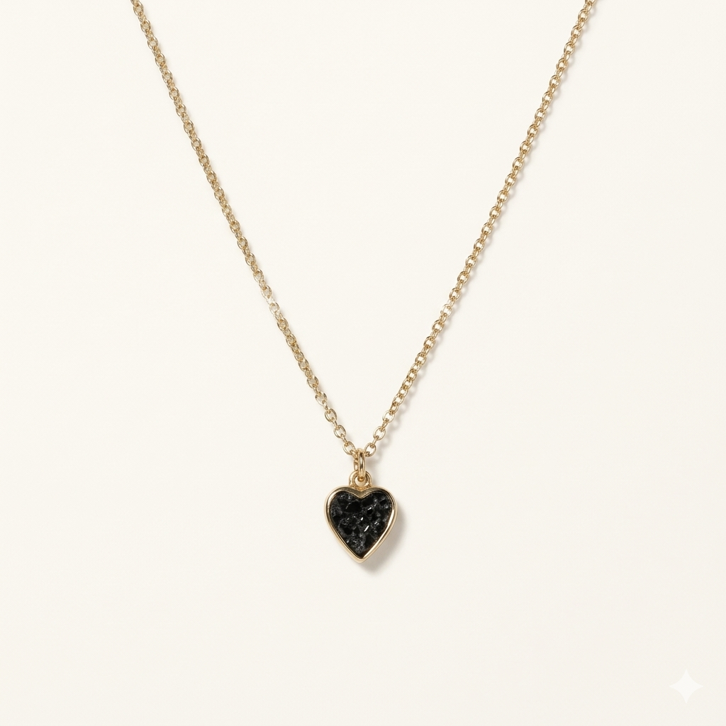 Black Heart Necklace
