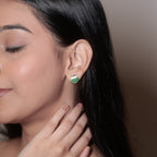 Green Coral Studs