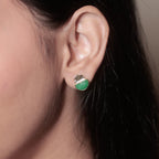 Green Coral Studs