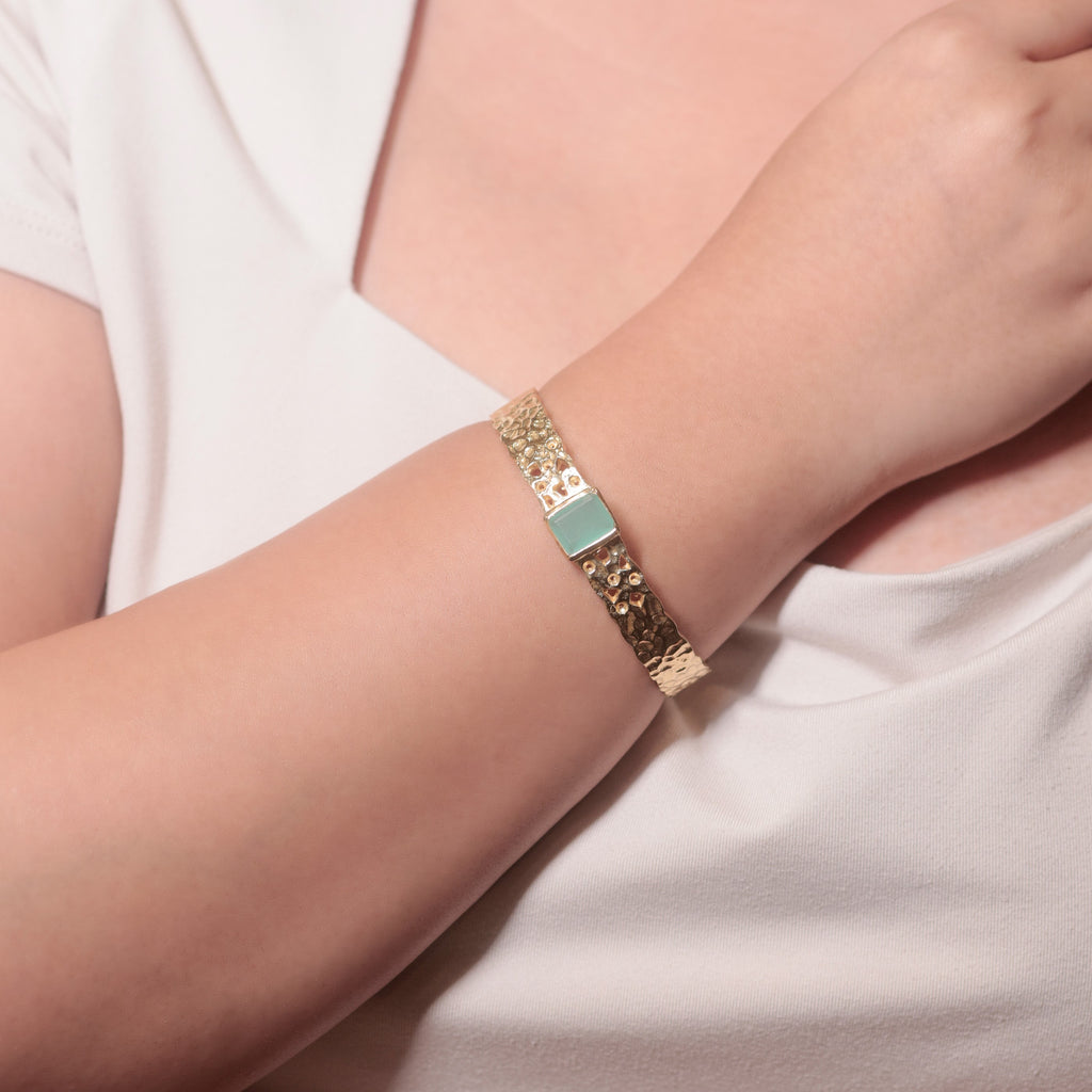 Textured Aqua Cuff