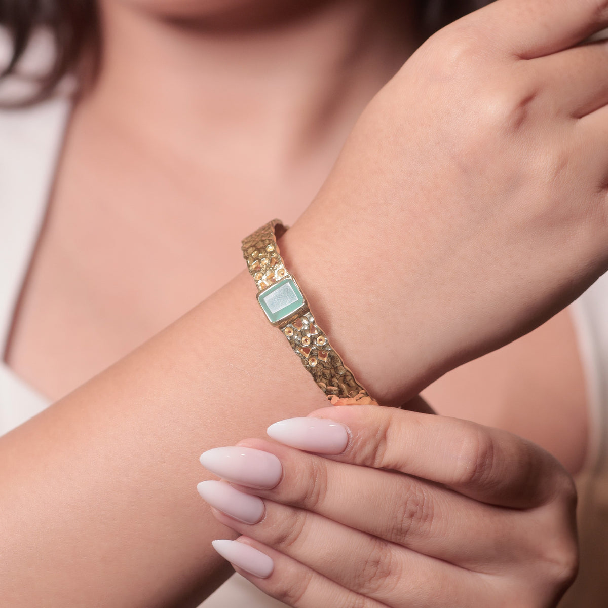 Textured Aqua Cuff