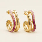 Pink-Beaded Earrings