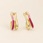 Pink-Beaded Earrings