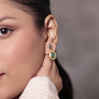 Oval Emerald Earrings