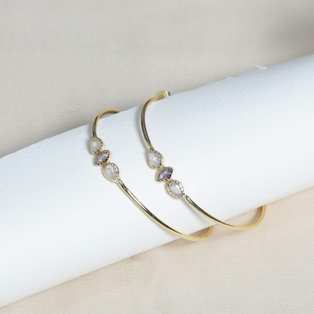 Classic Amethyst Hoops